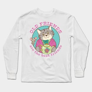 Old Friends are the Best Friends Cat and Mouse Long Sleeve T-Shirt